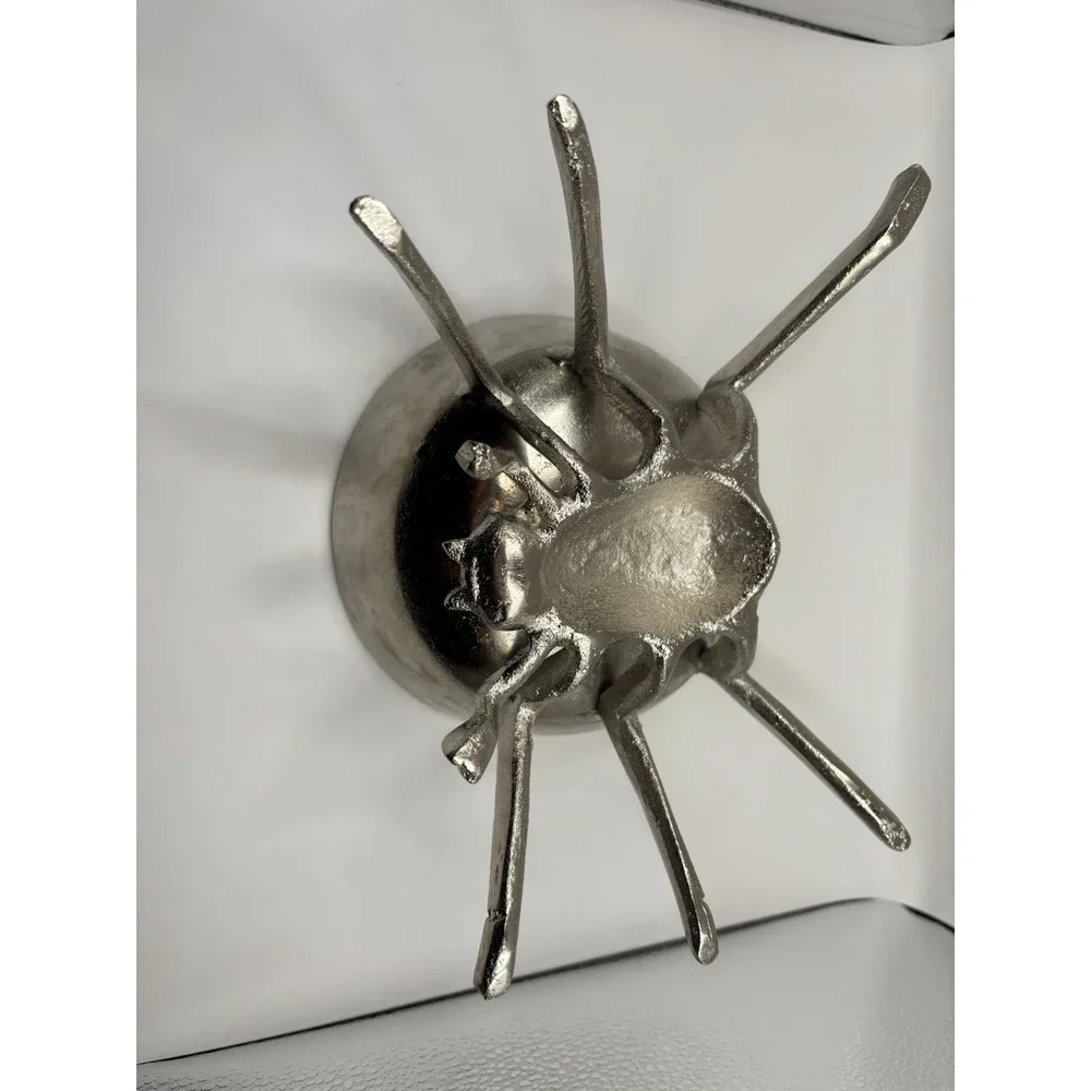 Rachel Zoe Medal Silver & Gold Spider Candy Bowl Halloween Decor Set Of 2